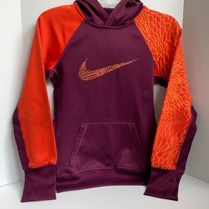 Nike therma fit fleece lined two tone hooded pullover sweatshirt size XS